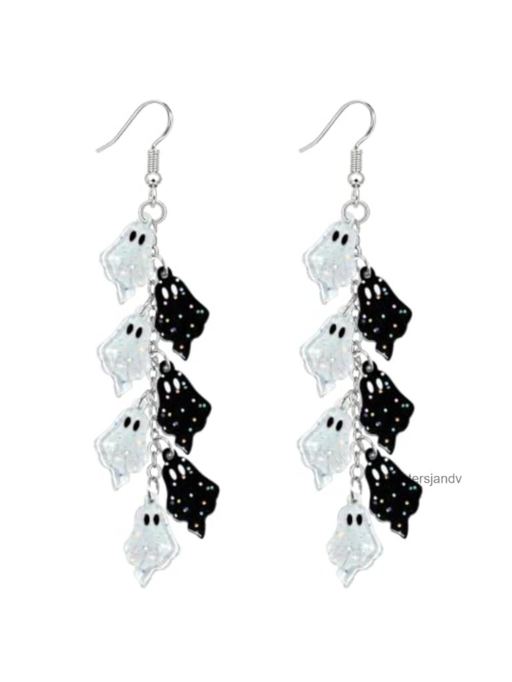 Ghost Pumpkin Bat Drop Dangle Earrings Resin Hypoallergenic Halloween